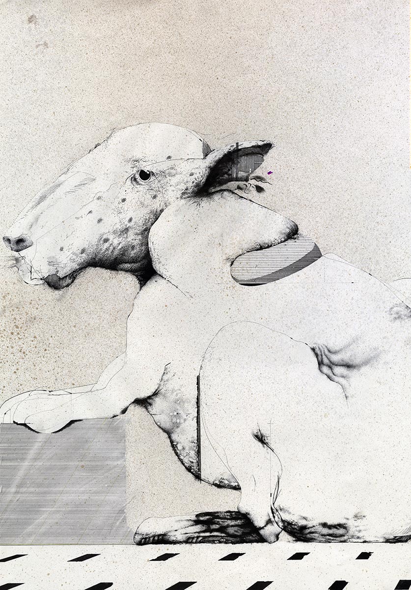 'Crossbreed V' . ink, watercolour 420x600mm . 1979