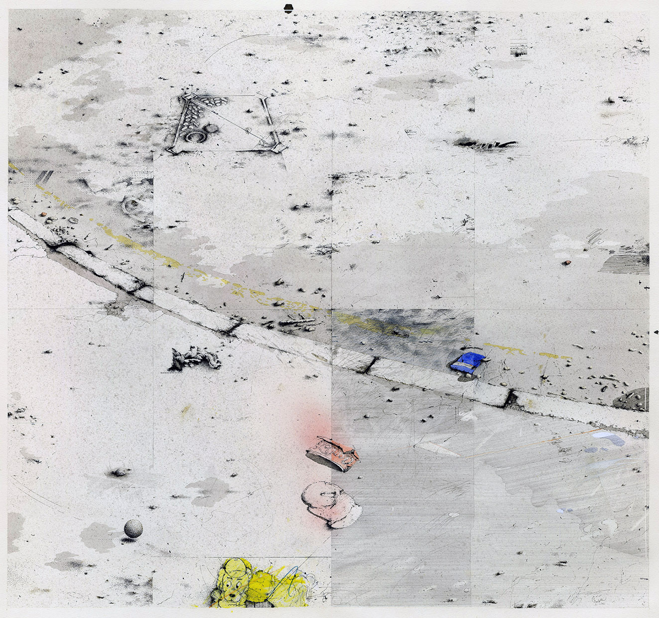 'Particles of Faith I' . ink, pencil, gouache 480x440 mm 1982