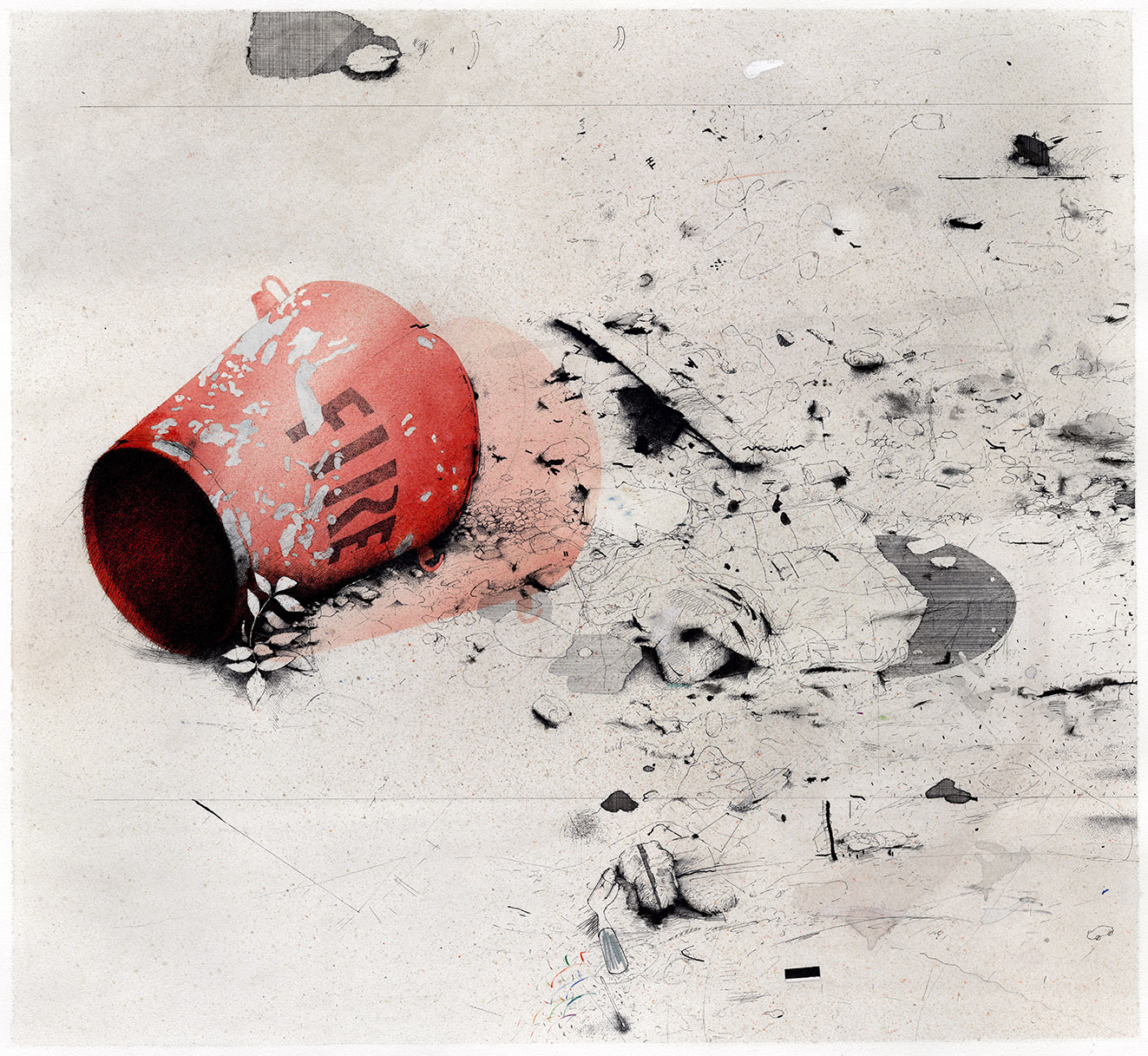 'Particles of Faith VI' . ink, pencil, gouache 480x440 mm 1982