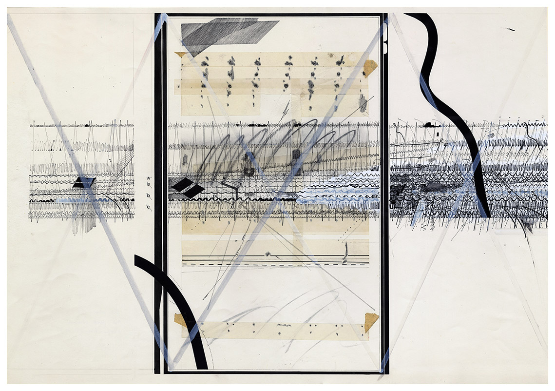 'Proportional Presentation' . ink, gouache,college . 1976